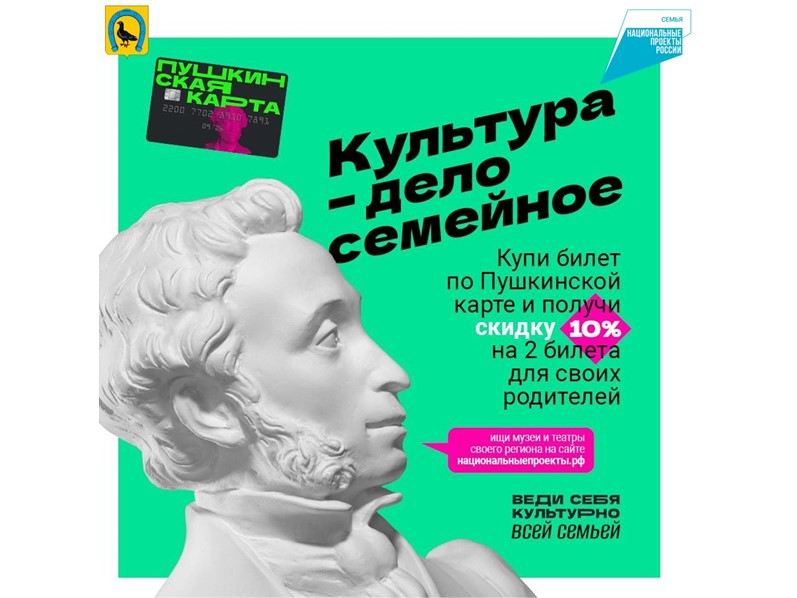 «Веди родителей в музей»: весенняя акция для владельцев Пушкинской карты.